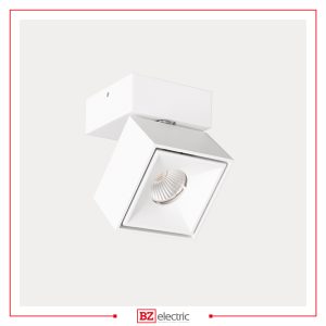 Spot apparent Carré C01102 blanc en aluminium