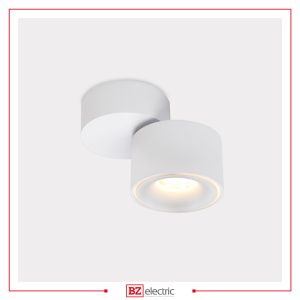 Spot apparent Rond C01103 blanc en aluminium