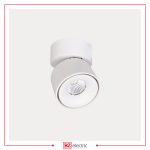 Spot apparent Rond C01103 blanc en aluminium
