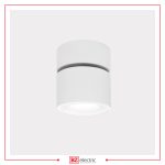 Spot apparent Rond C01103 blanc en aluminium