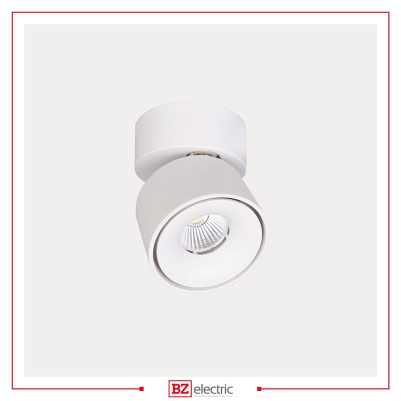 Spot apparent Rond C01103 blanc en aluminium