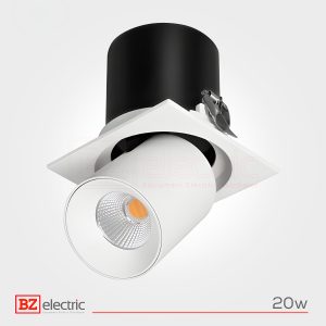 Spot LED BZ Lighting 20W orientable 3000K aluminium blanc C01018B-3