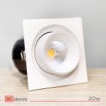 Spot LED BZ Lighting 20W orientable 3000K aluminium blanc C01018B-3